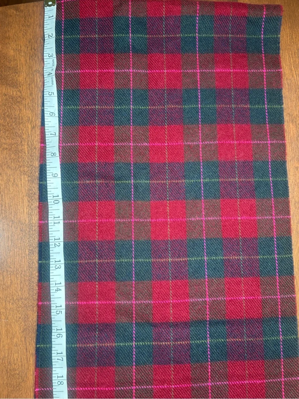 Jockey Red and Black Plaid Fringe Scarf